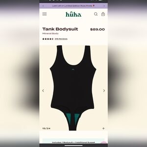 NWT Huha Mineral Bodysuit- Black